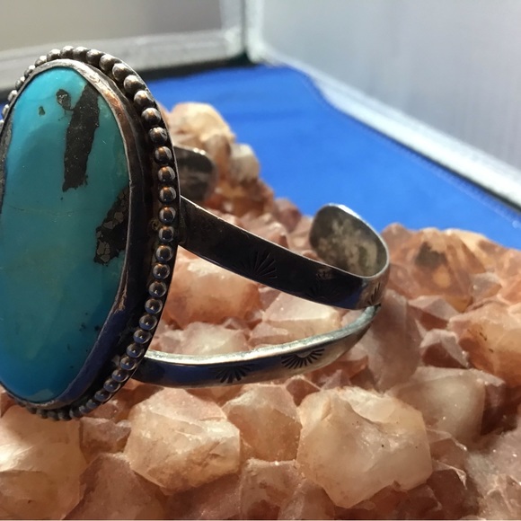 Sterling Turquoise Cuff - Picture 9 of 12